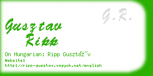 gusztav ripp business card